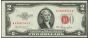 $1 BLUE SILVER CERTIFICATE and RED SEAL $2 BILL