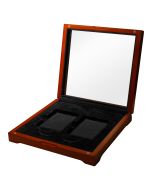 Wood Window Box for 2 Slabbed Coins