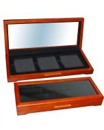 Oak Display Box for 3 Slabbed Coins
