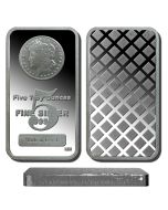 5 Ounce .999 Solid Silver Bar - Morgan Dollar Design