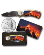 Pocket Knife - Erupting Volcano - 2012 Hawaii State Quarter