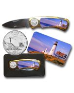Pocket Knife - Lighthouse  - 2003 Maine State Quarter