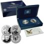 2012-S 2-Coin Silver American Eagle Set (75th Anniv) Proof & Reverse Proof