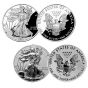 2012-S 2-Coin Silver American Eagle Set (75th Anniv) Proof & Reverse Proof