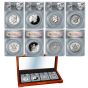 2014 ANACS "70" 4-piece 50th Anniversary Silver Kennedy Half Dollar Set