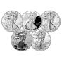 2011 5PC "70" 25th Anniversary Silver Eagle Set