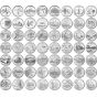 1999 - 2009 Complete Uncirculated State Quarter in Map - 56 coins