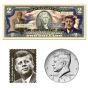JFK Centennial Colorized Coin & Currency