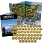 2010-2021 PARKS AND TERRITORIAL QUARTERS, GOLD PLATED with Map