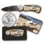 Pocket Knife - Bison Skull 2007 Montana State Quarter