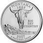 Pocket Knife - Bison Skull 2007 Montana State Quarter