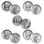 WWII Silver Mercury Dimes 1941-1945
