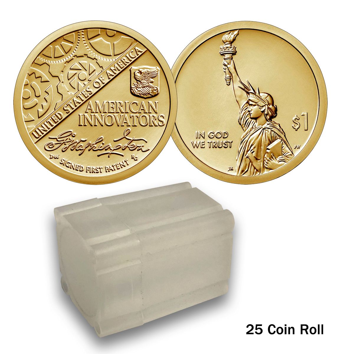 2018 P American Innovation $1 Coin Roll of 25 Dollar Coins Uncircualted 