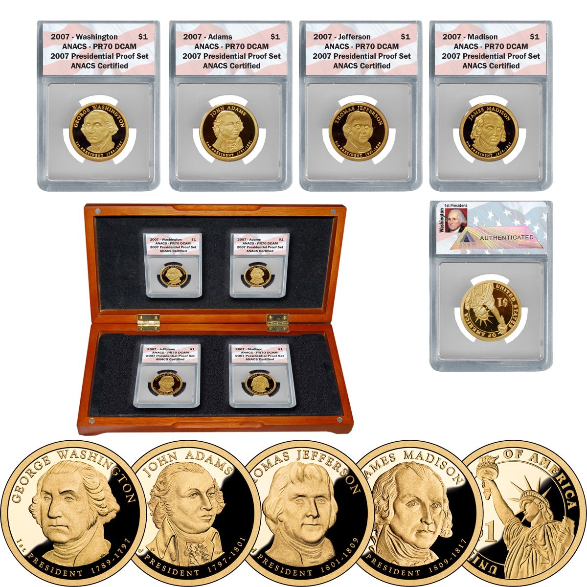 Dollar Collection Presidential Dollar Year Set PR70