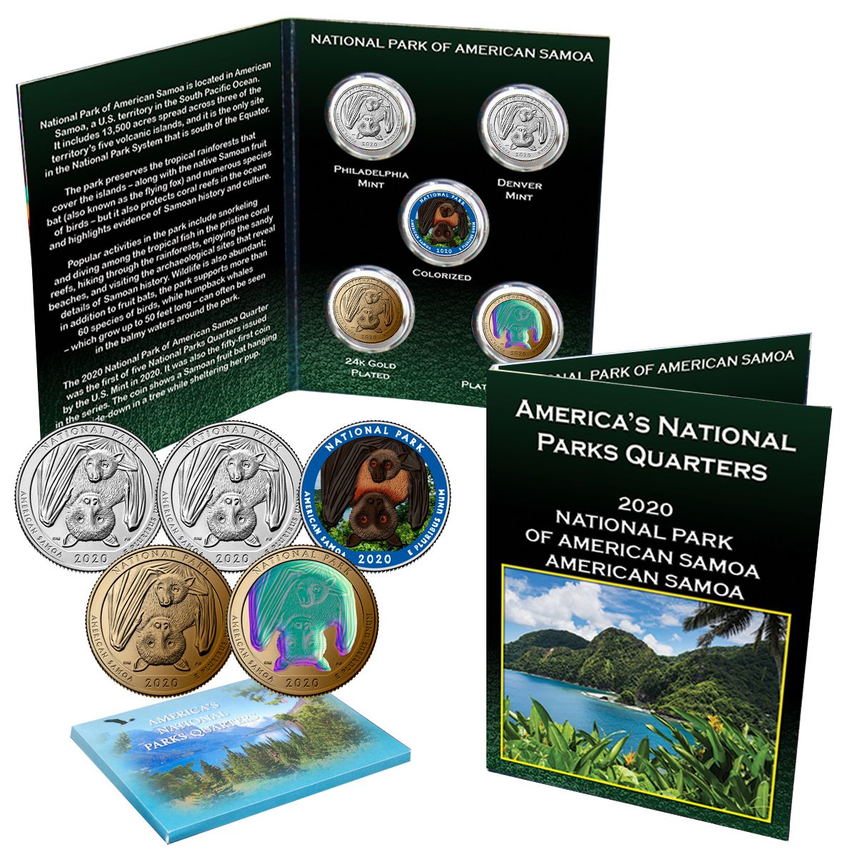2020 D American Samoa National Park Quarter Roll Quarter US Mint Uncirculated 
