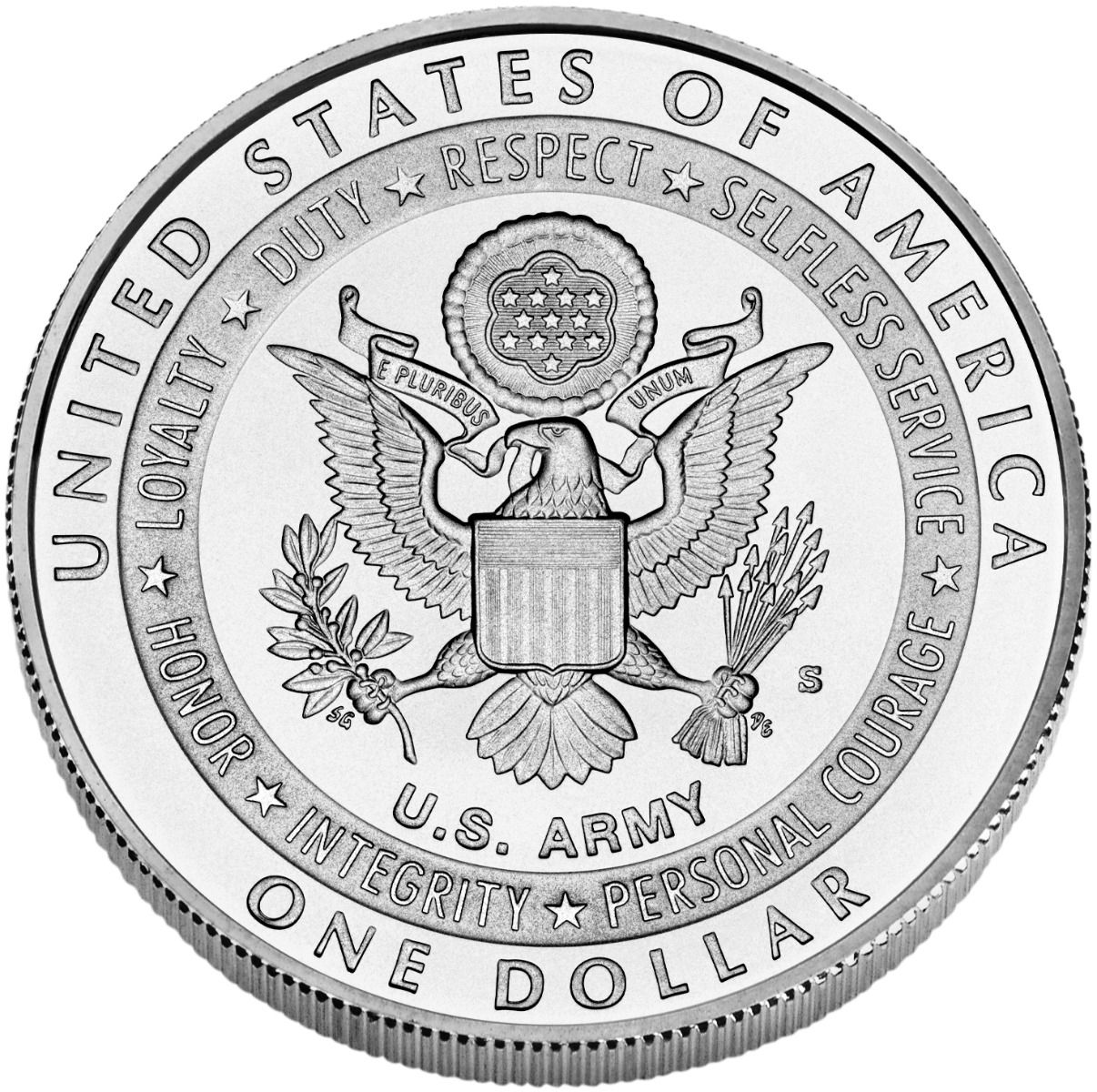 2011 United States Army Commemorative Silver Dollar Brilliant Uncirculated