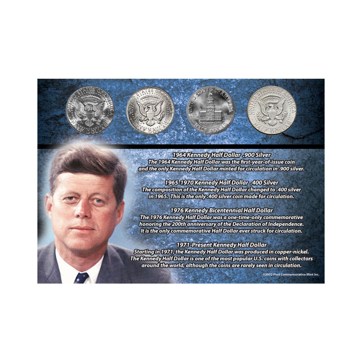 1971-1979 P D Kennedy Half Dollar BU Mint Cello Set Run 16 US Coins 