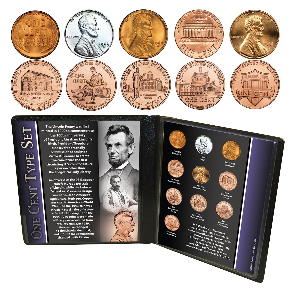 Lincoln One Cent Type Set