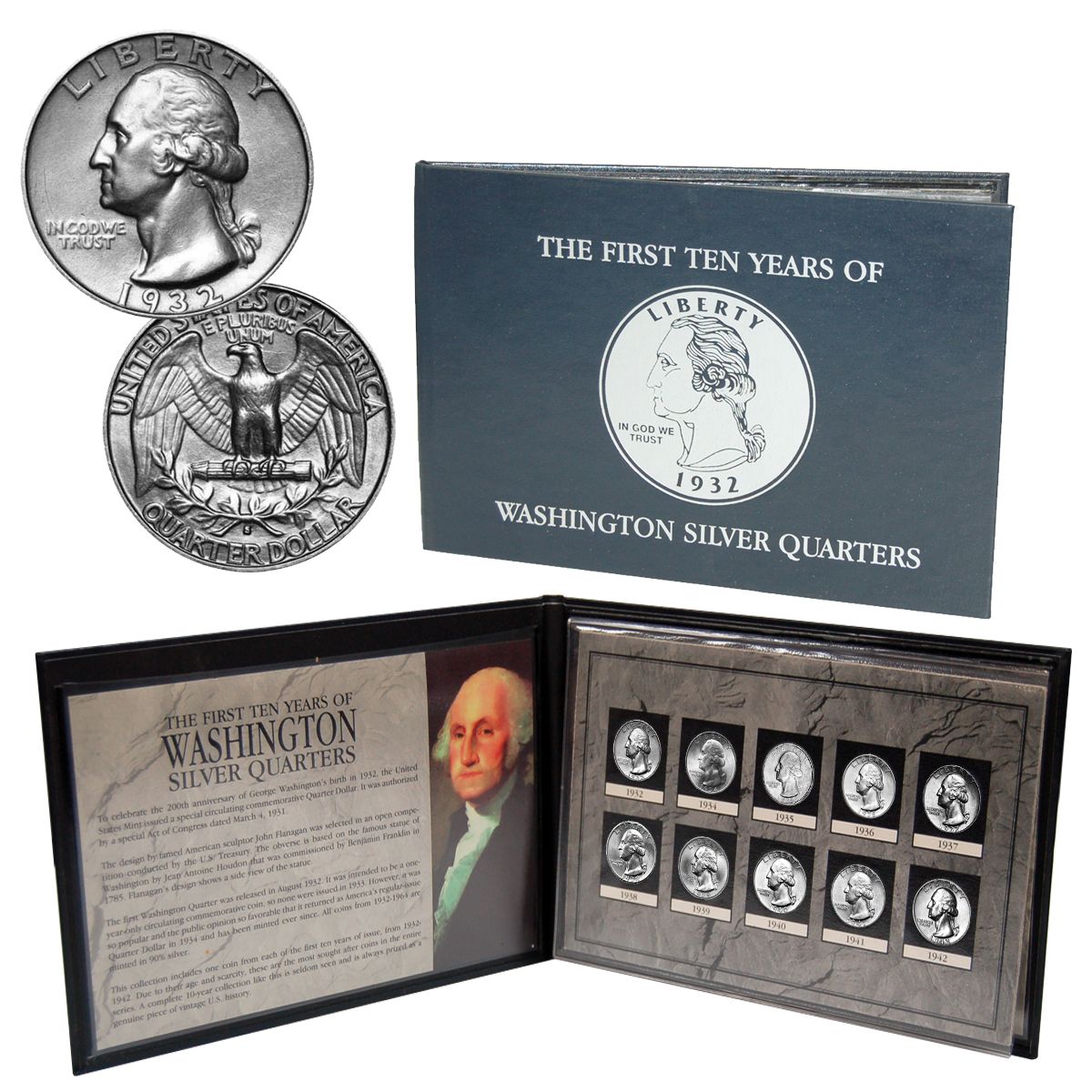United States commemorative Washington quarter collection album 