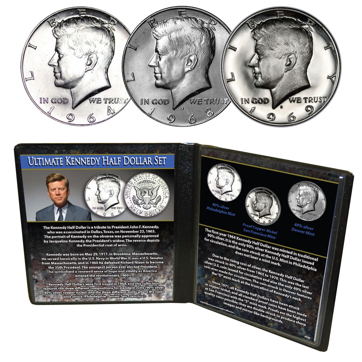 1971 S Proof Kennedy Half Dollar Coin 50 Cent JFK from Proof Set 