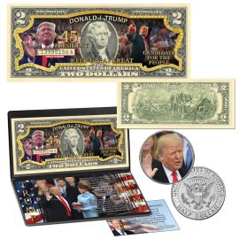 President Donald Trump OFFICIAL Colorized Coin & Currency Collection - MAGA