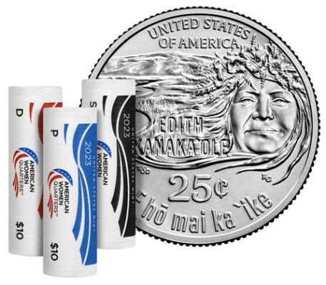 2023 Edith Kanakaʻole American Women Quarters PD&S Rolls 2