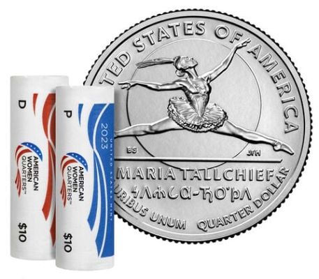 2023 Maria Tallchief AMERICAN WOMEN QUARTERS P&D ROLLS 1