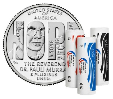 2024 Rev. Dr. Pauli Murray AMERICAN WOMEN QUARTERS P,D & S ROLLS 1