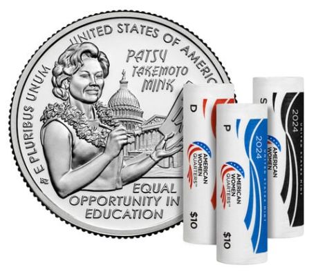 2024 Patsy Takemoto Mink AMERICAN WOMEN QUARTERS P,D & S ROLLS 2