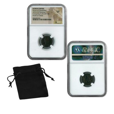Emperor Constantius II Roman Empire Bronze Coin VF Condition NGC 1