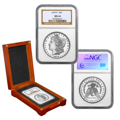 1878 S Morgan Silver Dollar NGC MS64 1
