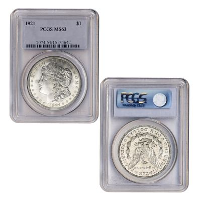 1921 P Morgan Silver Dollar PCGS MS63 1