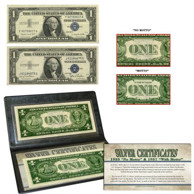 No Motto/Motto Silver Certificates 1