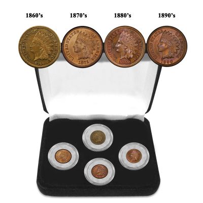 19th Century Indian Head Penny Decade Collection 1