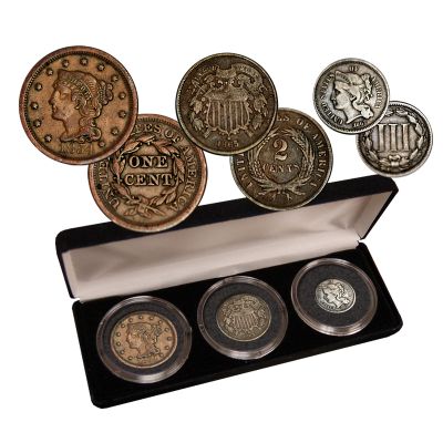 Large Cent, 2 Cent, 3 Cent Collection  1