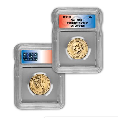 2007 Washington Dollar MS67 ICG Graded 1