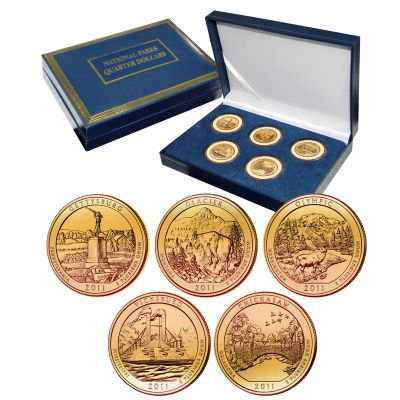 2011 America the Beautiful® National Parks Set- 24K Gold Plated 1