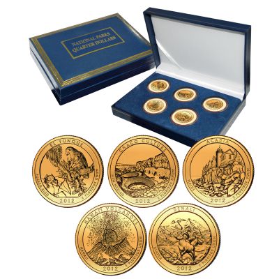2012 America the Beautiful® National Parks Set- 24K Gold Plated 1