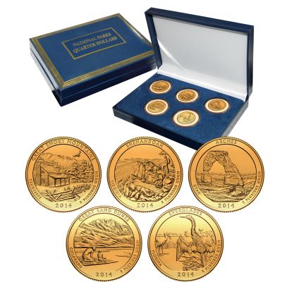 2014 America the Beautiful® National Parks Set- 24K Gold Plated 1