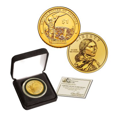 24K Gold Plated Native American Dollar - 2015 1
