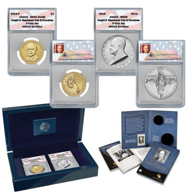 2015 Coin & Chronicles Set - Dwight D. Eisenhower ANACS 69 1