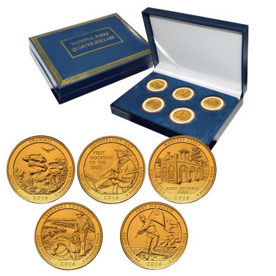 2016 America the Beautiful® National Parks Set- 24K Gold Plated 1