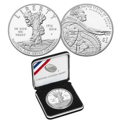 100th Anniversary of the National Park Service 2016 Proof Silver Dollar 1