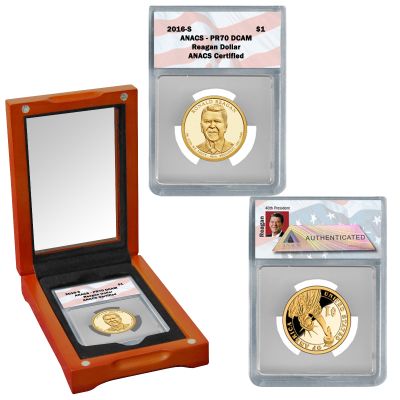 Ronald Reagan Presidential Dollar PR70 1
