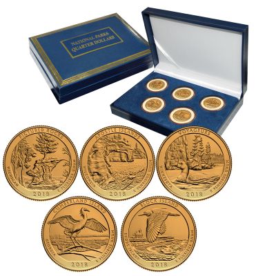 2018 America the Beautiful® National Parks Set- 24K Gold Plated 1