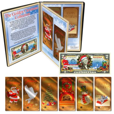 Golden Christmas Collection with $2 Bill and 24K Gold Aurums 1