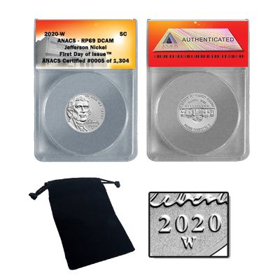 2020W RP69 Jefferson Nickel FDOI Limited Edition 1,304 1