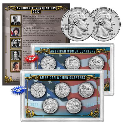 2022 BU P&D Mint American Women Quarters Set of 10 2