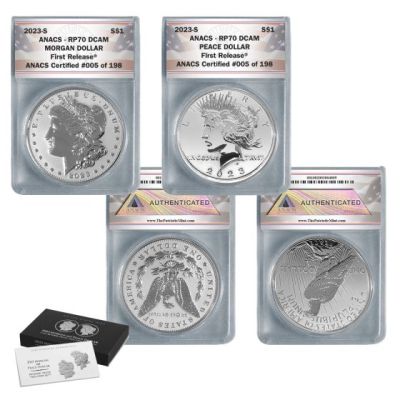 RP70 Morgan and Peace Dollar 2023 Two-Coin Reverse Proof Set  2