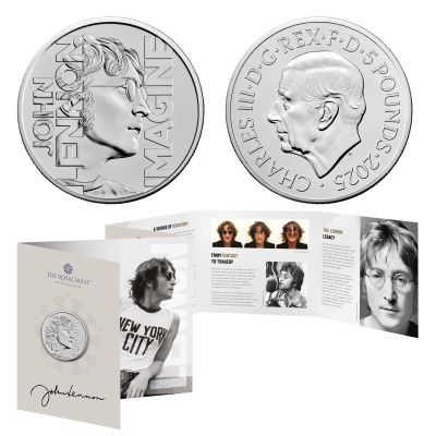 2025 Official Royal Mint John Lennon Icon of Peace £5 Brilliant Uncirculated Coin 1
